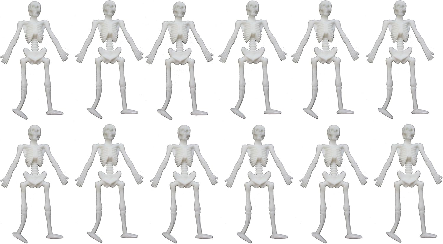 Curious Minds Busy Bags Bulk 36 Stretchy Skeletons - Novelty Toy Fidget Set for Doctors and Medical Professionals - Halloween (3 Dozen)