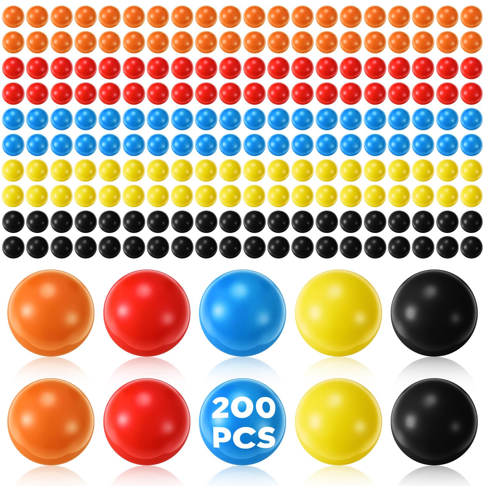 Photo 1 of Silipull 200 x 68 Caliber Projectiles for Self Defense and Practice, Reusable 68 Cal Solid Nylon Balls, Plastic Ammo Projectiles Hard Paintball for Defense Target Shooting