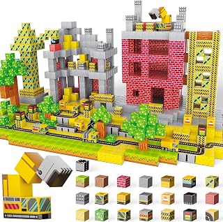 BuzzoXerex Cubi Magnetici per Bambini, 2.5CM Costr