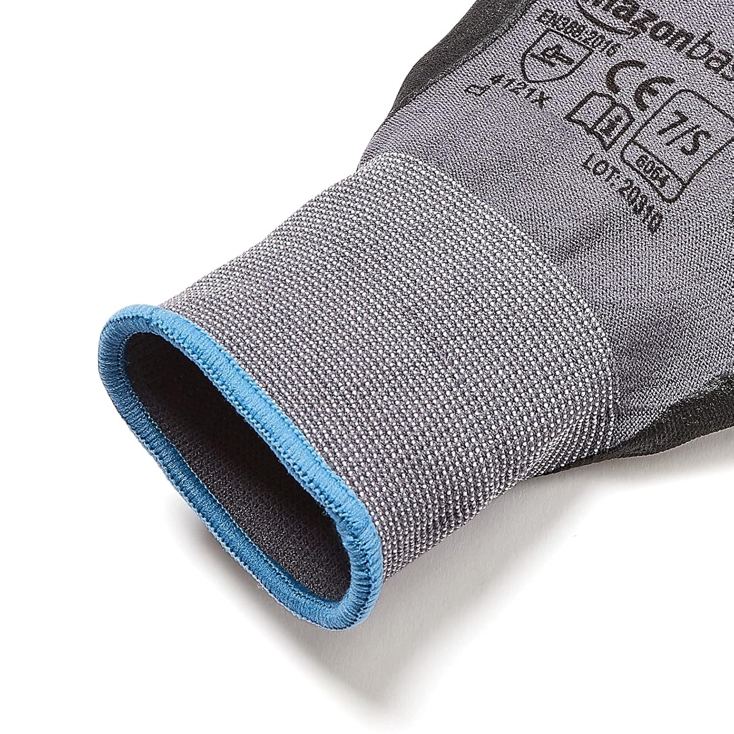 Amazon Basics Micro-Foam Nitrile Coated Gloves, Nylon Liner Fiber, Touch Screen, Grey, Size 7 (S), Pack of 6 - Image 6