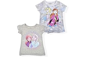 Fun Frozen Summer In Little KD's Elsa Anna 2 Piece T-Shirt Set...