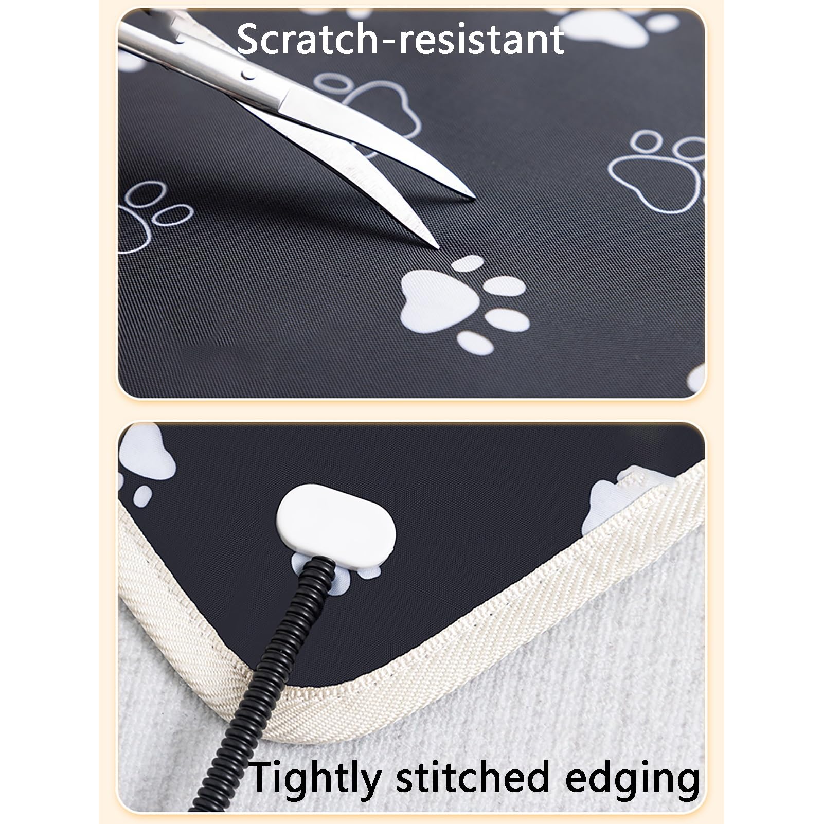Manta Termica Gatos, Manta Eléctrica para Perros, con Temperatura y Temporizador Ajustables, Impermeable y Duradera, para Gatos y Perros(XXX-Large)