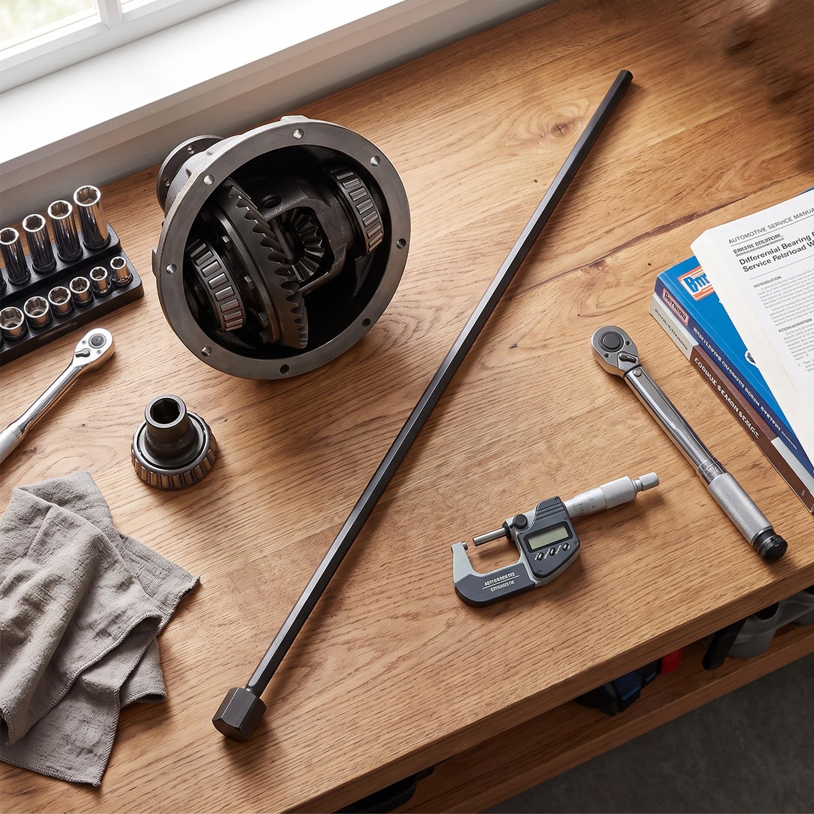 Acouto Klucz do Wstępnego Naprężenia łożyska Mechanizmu Różnicowego, Konstrukcja Stalowa z Matowym Czarnym Wykończeniem, do Osi Tylnych 7-1/4 8-1/4 8-3/4 9-, Kompatybilny OEM 6602 C