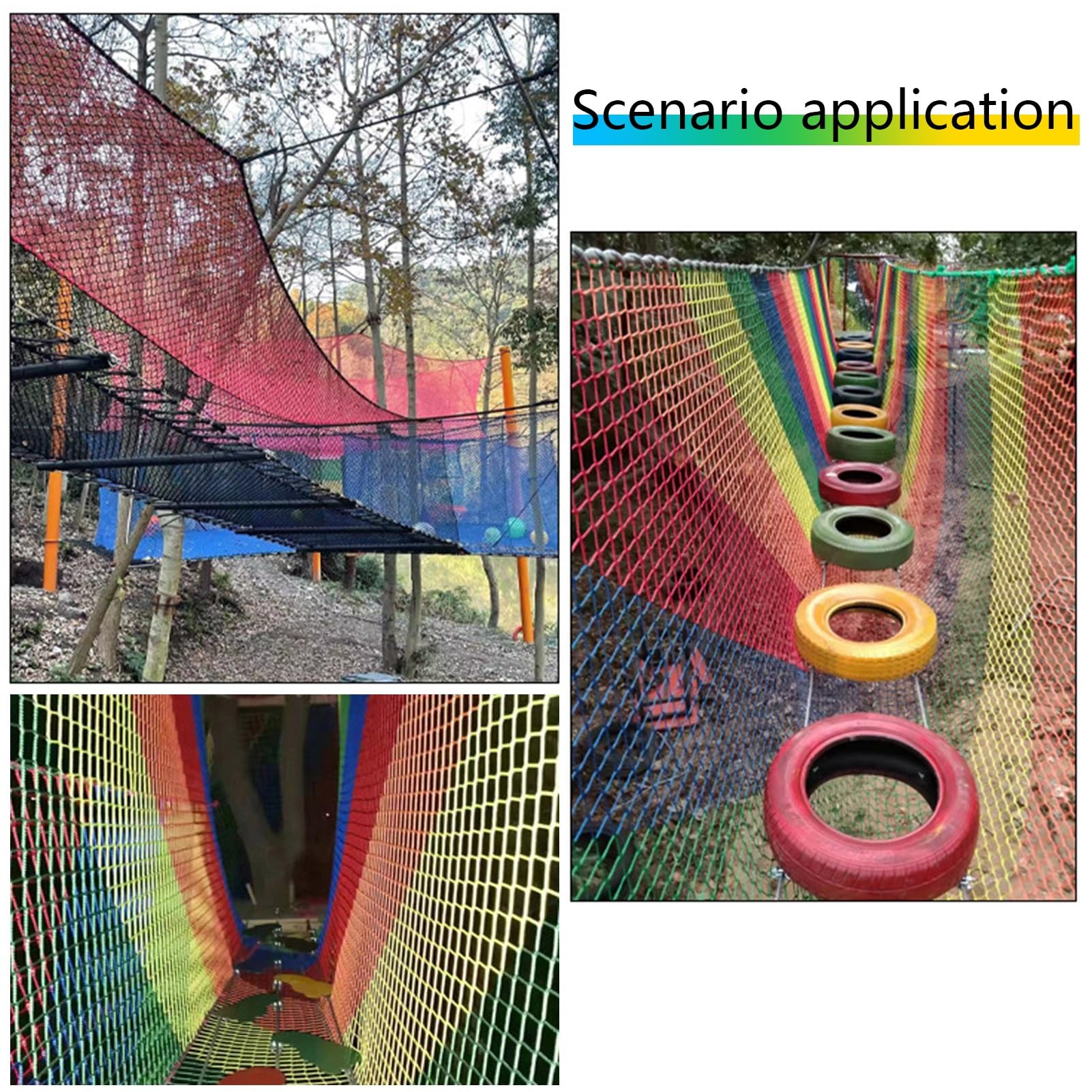 Red de seguridad para barandillas, red de cuerda anticaídas de 4 mm para seguridad en escaleras y parques infantiles, solución duradera de seguridad infantil y barrera decorativa