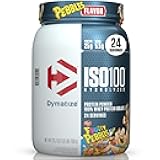 Dymatize x Fruity Pebbles ISO100 Whey Protein Powder Isolate, 25g of Protein, 20 Servings, 5.5g BCAAs, 120 Cal., Gluten Free, 1g Fat, 1g Sugar, 2g Carb (24 Servings)