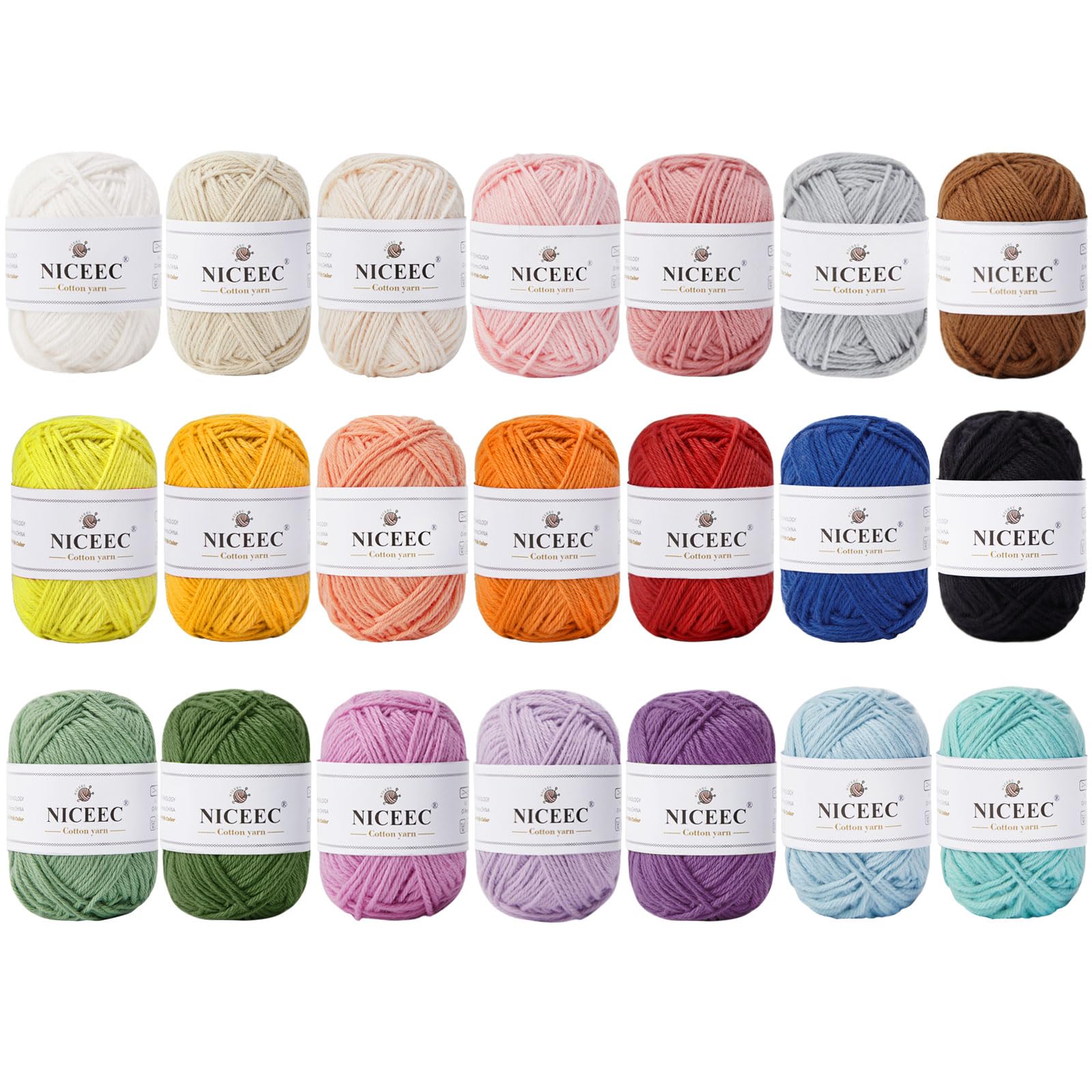 NICEEC 21 Skeins Mini Balls Kit 2