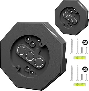 2 Pack Vinyl Siding Light Mounting Block, 1/2 Inch Lap Vinyl Siding Hooks for Hanging Outdoor, Vertical Mounting Block for Light Lamp Repair Kit, Black