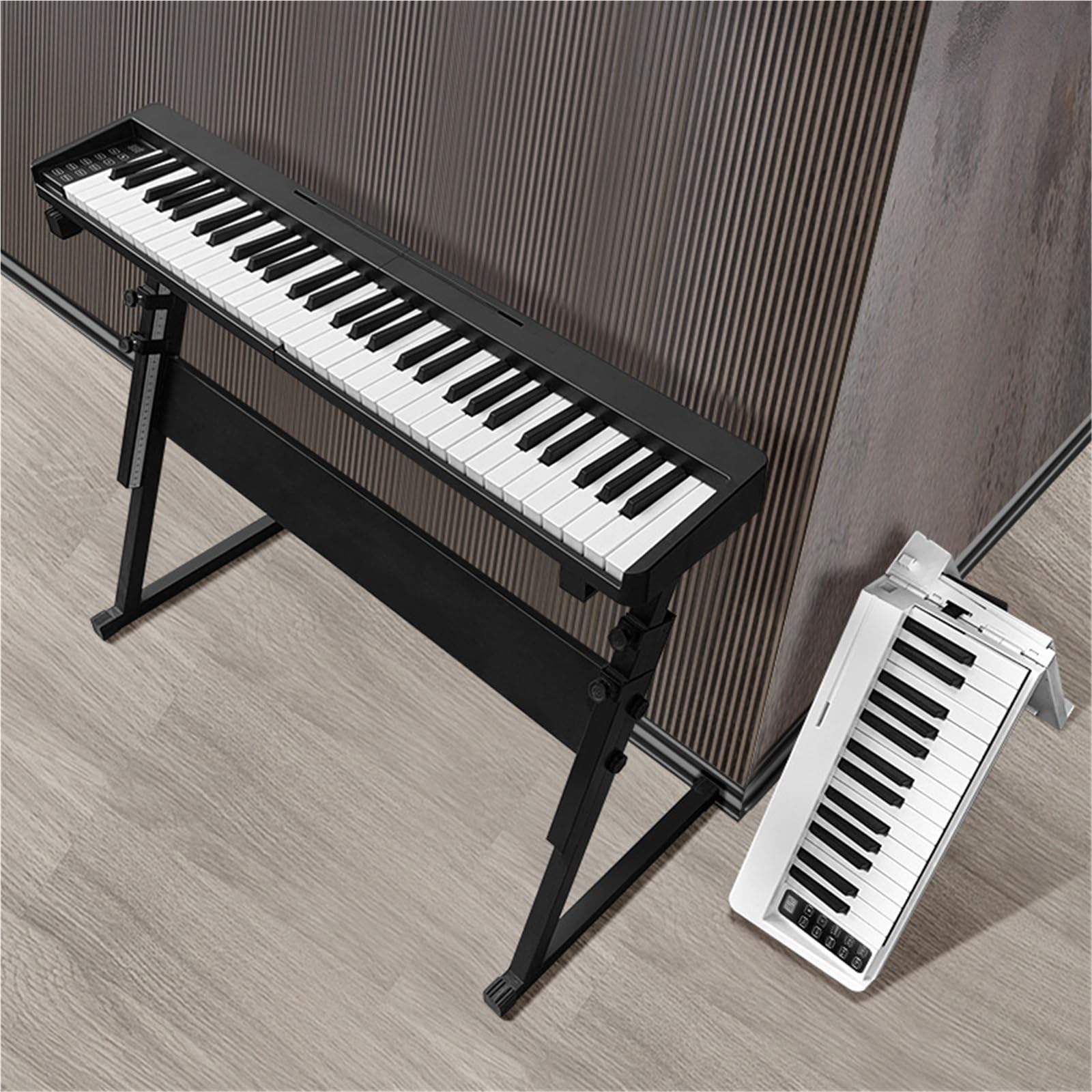 Tastiera Elettronica Professionale Pianoforte Elettronico Pieghevole A 61 Tasti Pianoforte Elettronico Portatile Per Principianti(Bk)