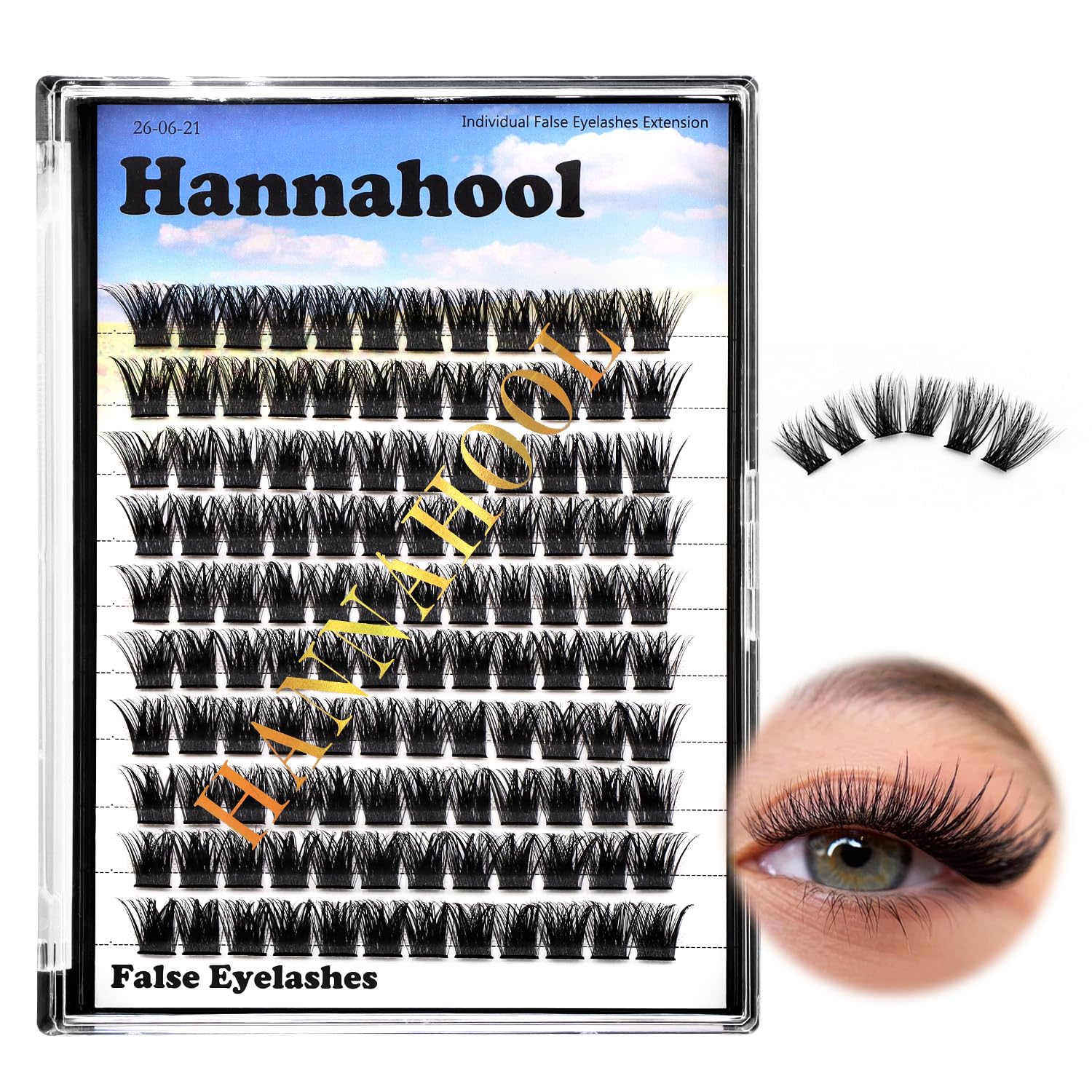 Large Tray,10-20mm Available DIY Eye Lashes Extensions 120 Cluster Wide Stem Eyelashes Soft and Lightweight Individual False Eyelashes Dramatic Look (14mm)