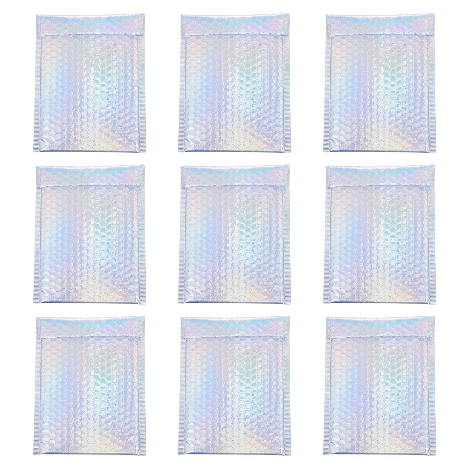 Baluue 25pcs Bubble Padded Envelopes Shockproof Express Delivery Bags Shiny Glitter Shipping Packing Storage Pouch for Home Shop