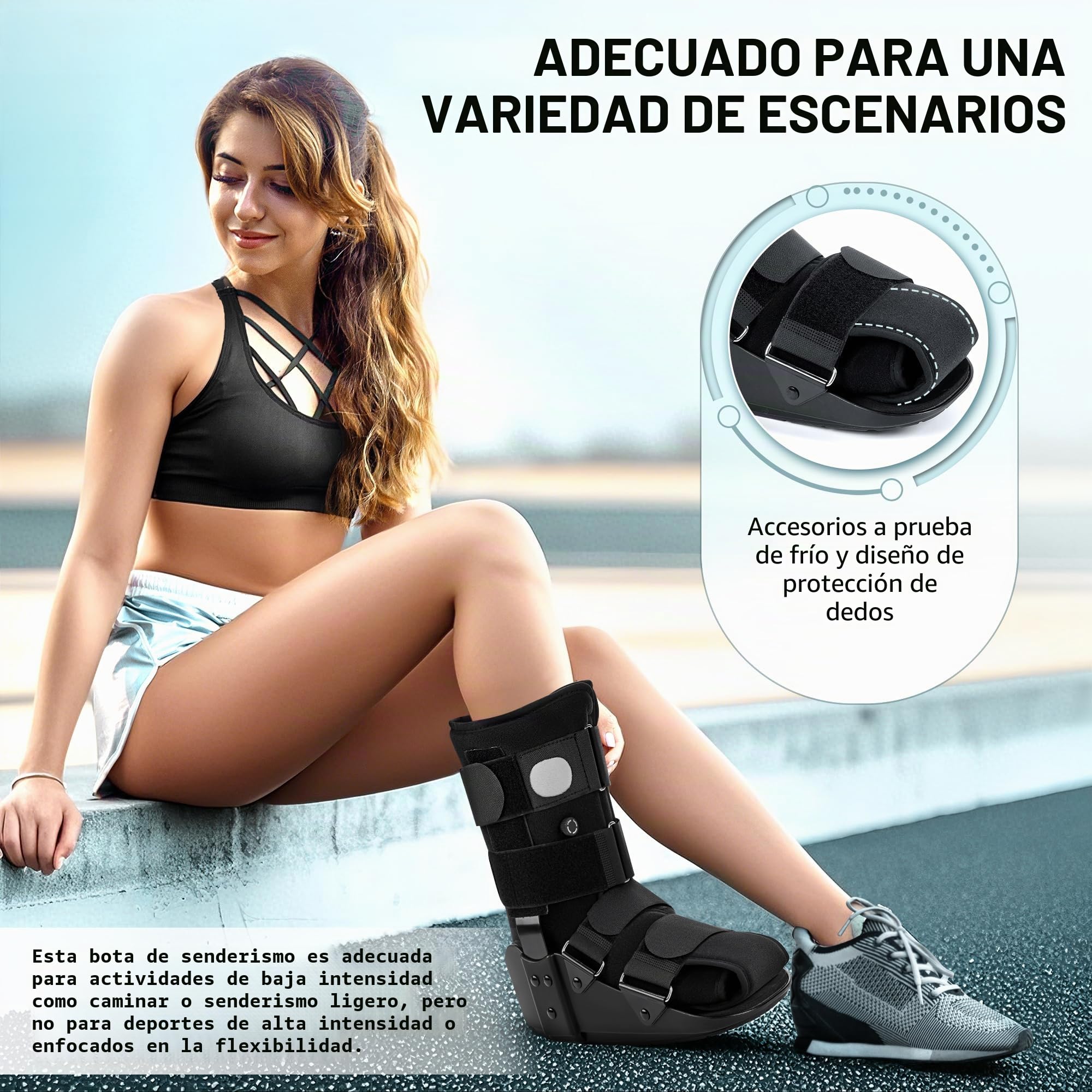 Medibot Bota de senderismo para fractura de pie y tobillo, talla M