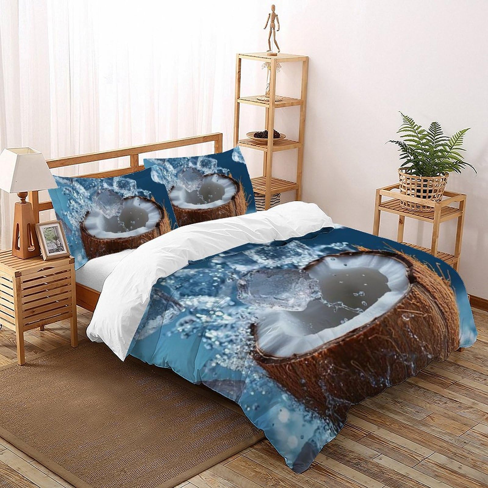 Housse de Couette Super King Croustillant Bedding Microfibre Design 3D Parure de Lit Filles