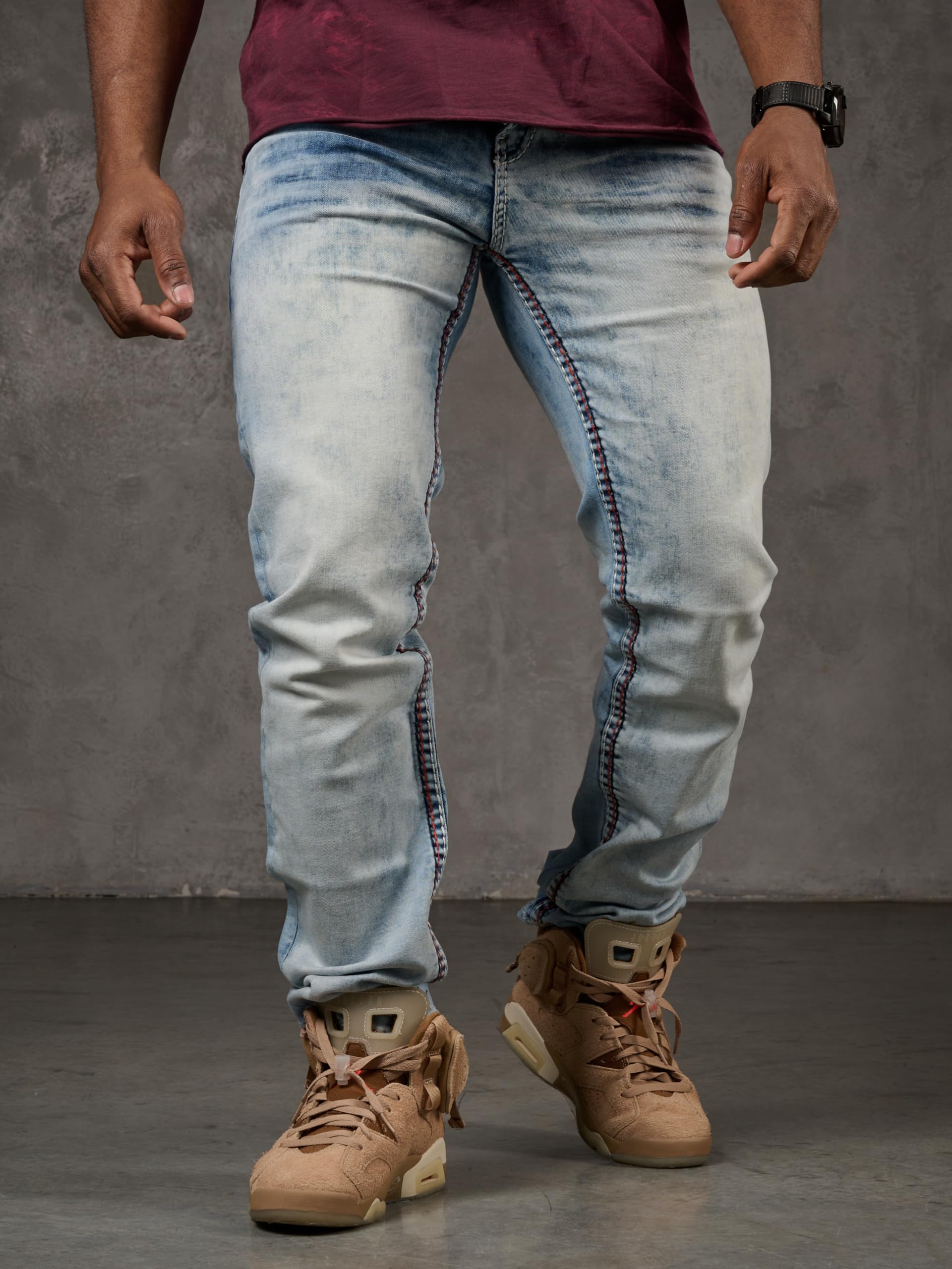 Cipo & Baxx Herren Jeans | Dekorative Nähte & Details | Casual & Modern | Praktisch für Alltag | für Stilbewusste Outfits