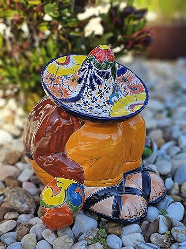 Miniatura 3 de Pancho Cowboy - Figura grande pintada a mano para interiores y exteriores, multicolor esmaltada (Puebla)