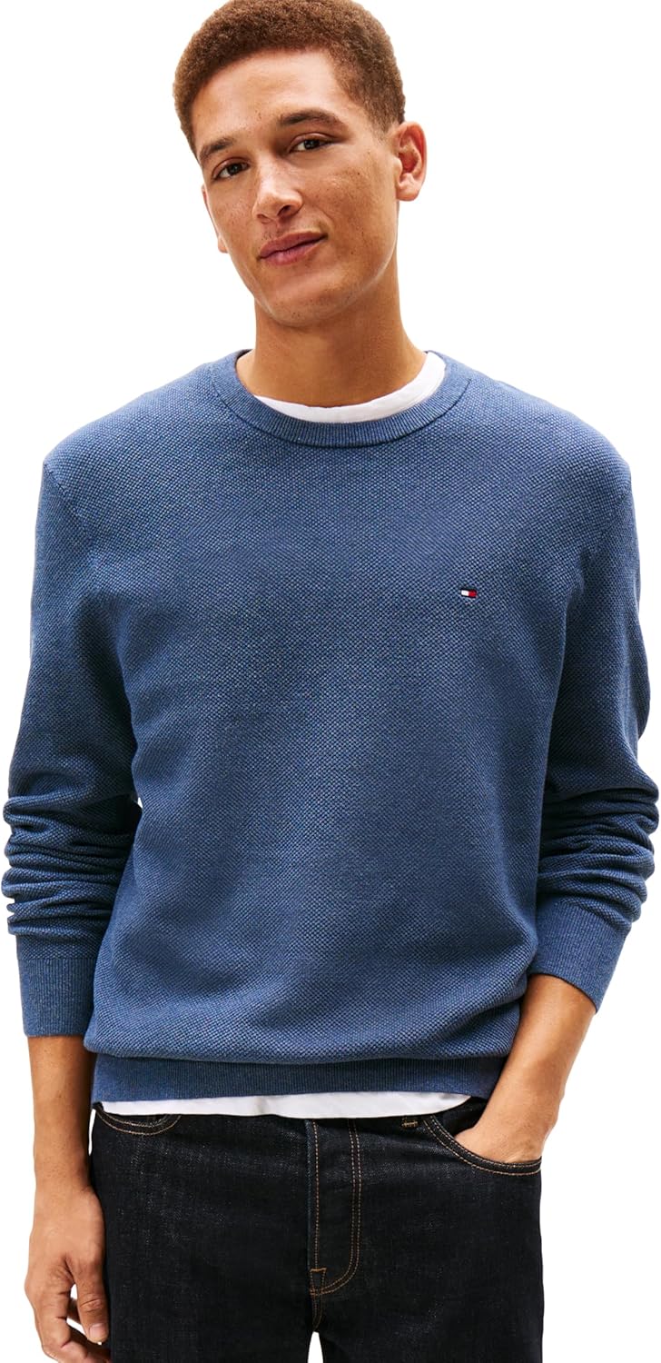Tommy Hilfiger Men's Structured Crew Neck Sweater
