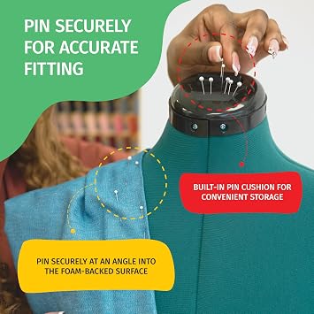 Dritz Sew You Adjustable Dress Form - Medium/Large Sizes US 12-18 - Female Clothing Mannequin for Sewing, Fitting, and Draping - Pinnable Sewing Mannequin with 12 Dials for Fitting + 360 Hem Guide