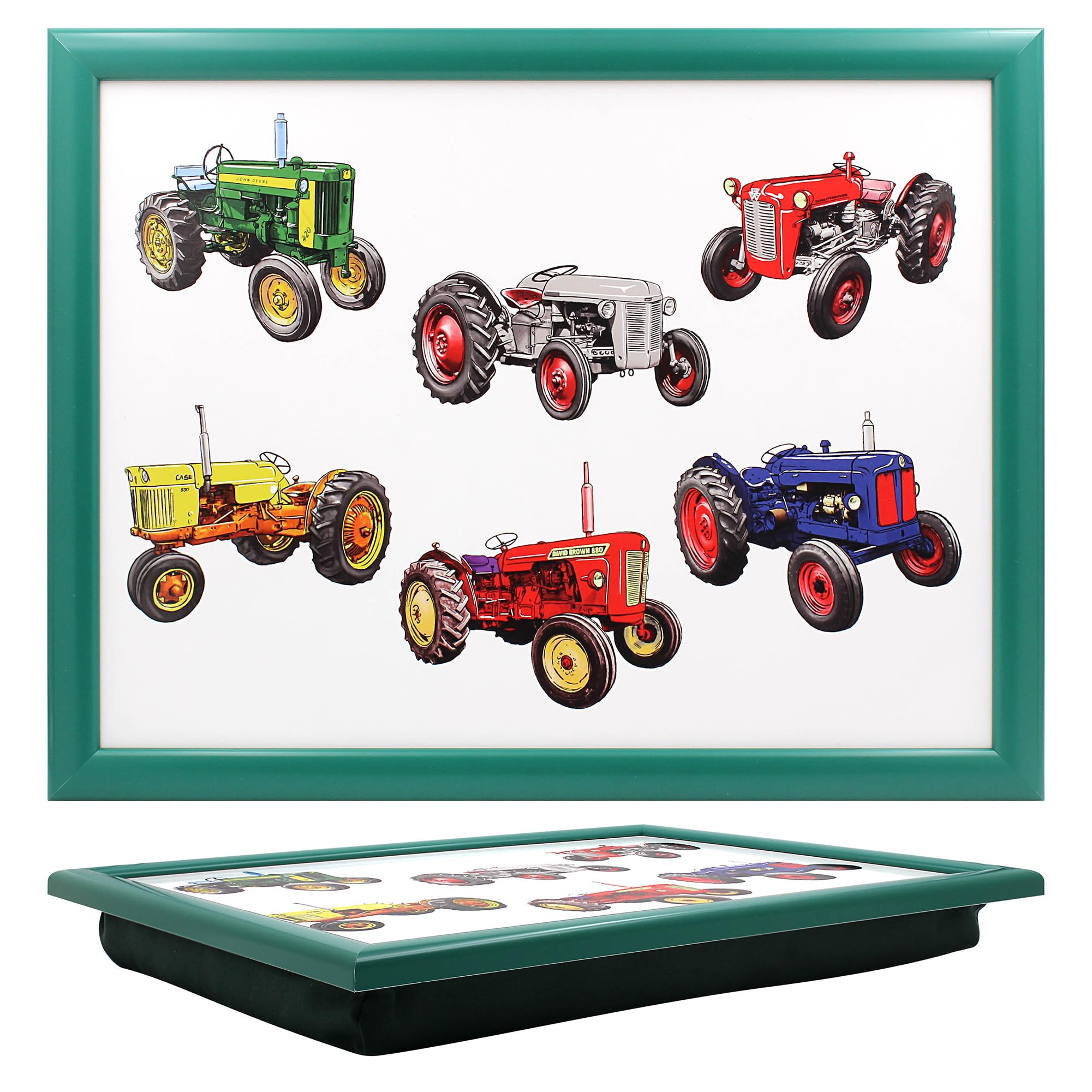 The Leonardo Collection Laptray Tractors With Bean Bag for Serving Dishes | Lovely Lap Trays for Eating on Lap for Dinner or Breatfast | Newly Designed Food Trays for Lap