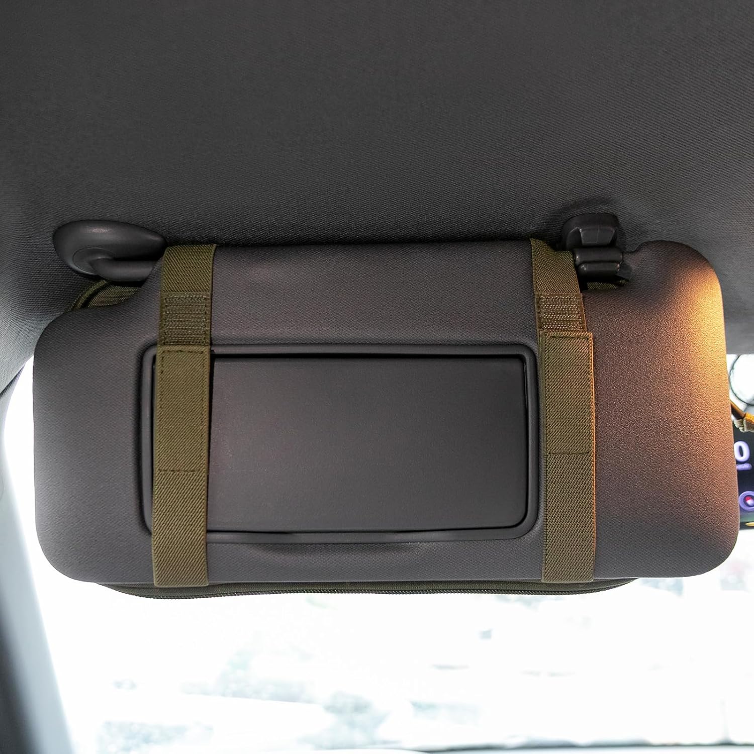 EXCELLENT ELITE SPANKER Car Sun Visor Organizer Auto Interior Accessories Visor Storage Pouch Holder for Car, SUV, Truck with Multi-Pocket(Ranger Green)
