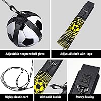 Vista 5 de Equipo de entrenamiento de fútbol/voleibol/rugby, entrenador de patada de fútbol, entrenador de patada de fútbol en solitario, soporte de pelota