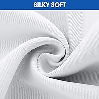 Vista 5 de Homeideas – 2 paneles de cortinas opacas cortas para ventanas pequeñas de 36 pulgadas de largo con ojales, cortinas de media ventana para cocina