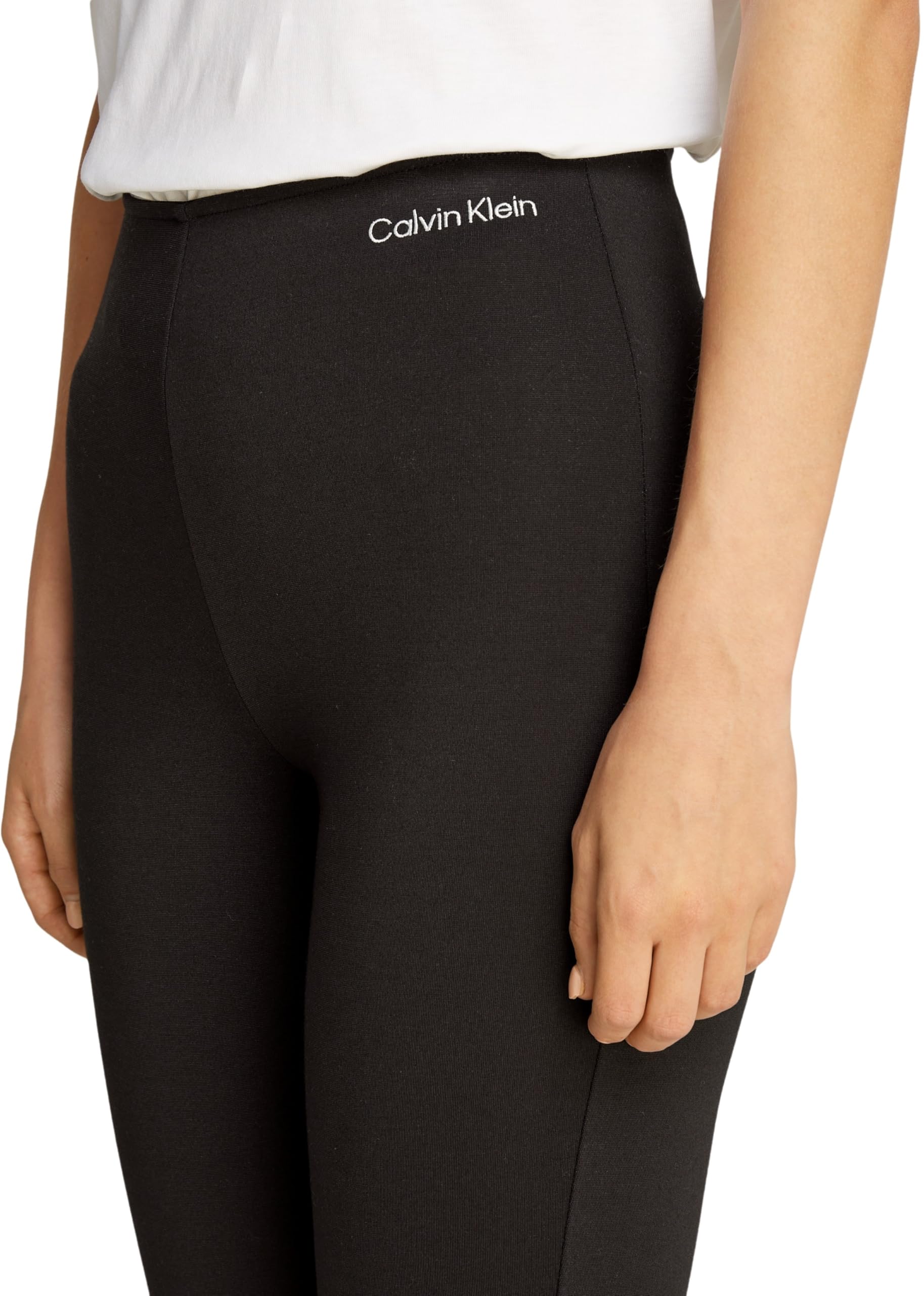 Calvin Klein Donna Leggings Milano Elastic Gamba Svasata