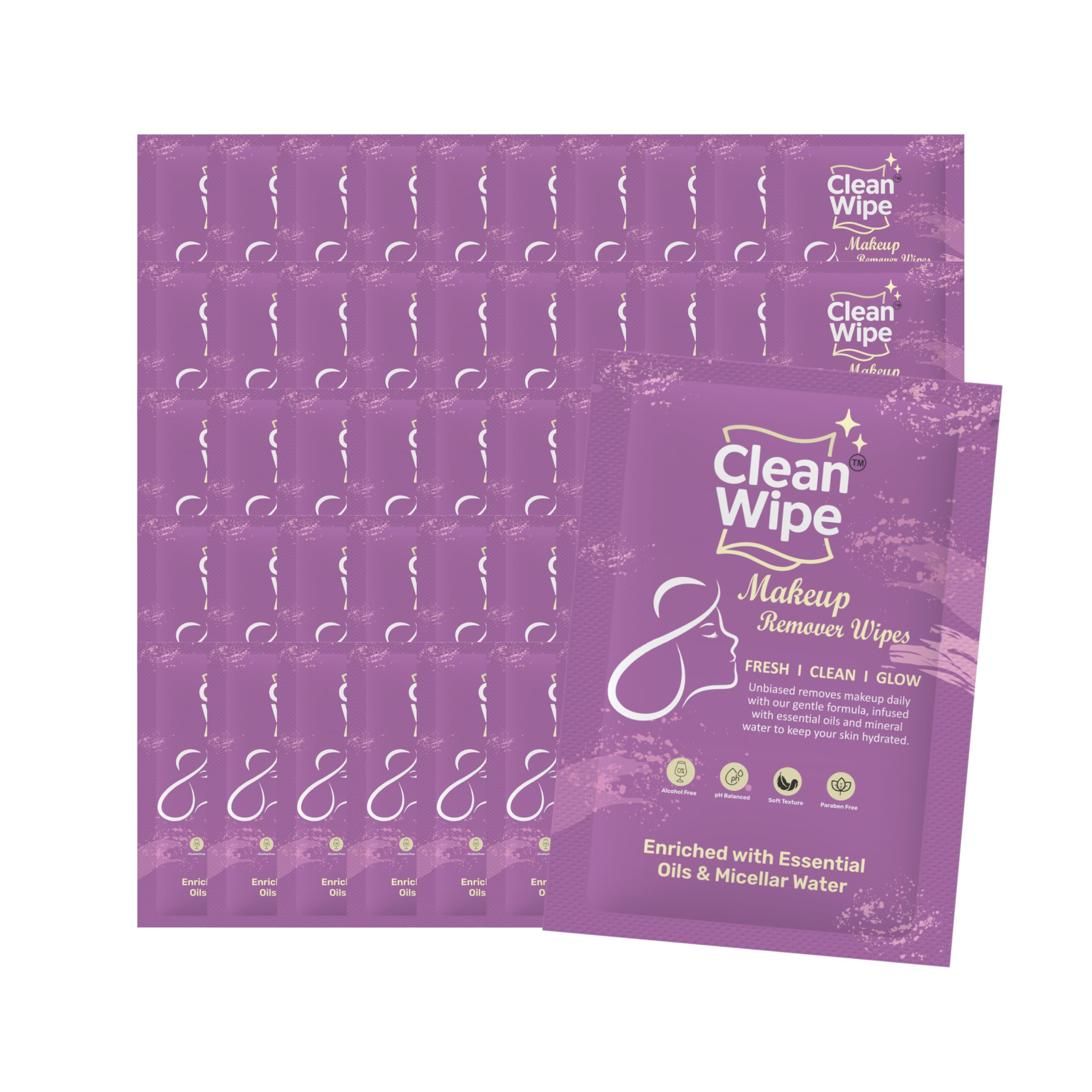 Makeup Remover Wet Wipes with Micellar Water & Essential Oils | Gentle Cleansing & Hydrating Face Wipes | Removes Waterproof Makeup | No Rinse Needed | Pack of 50-picture-27