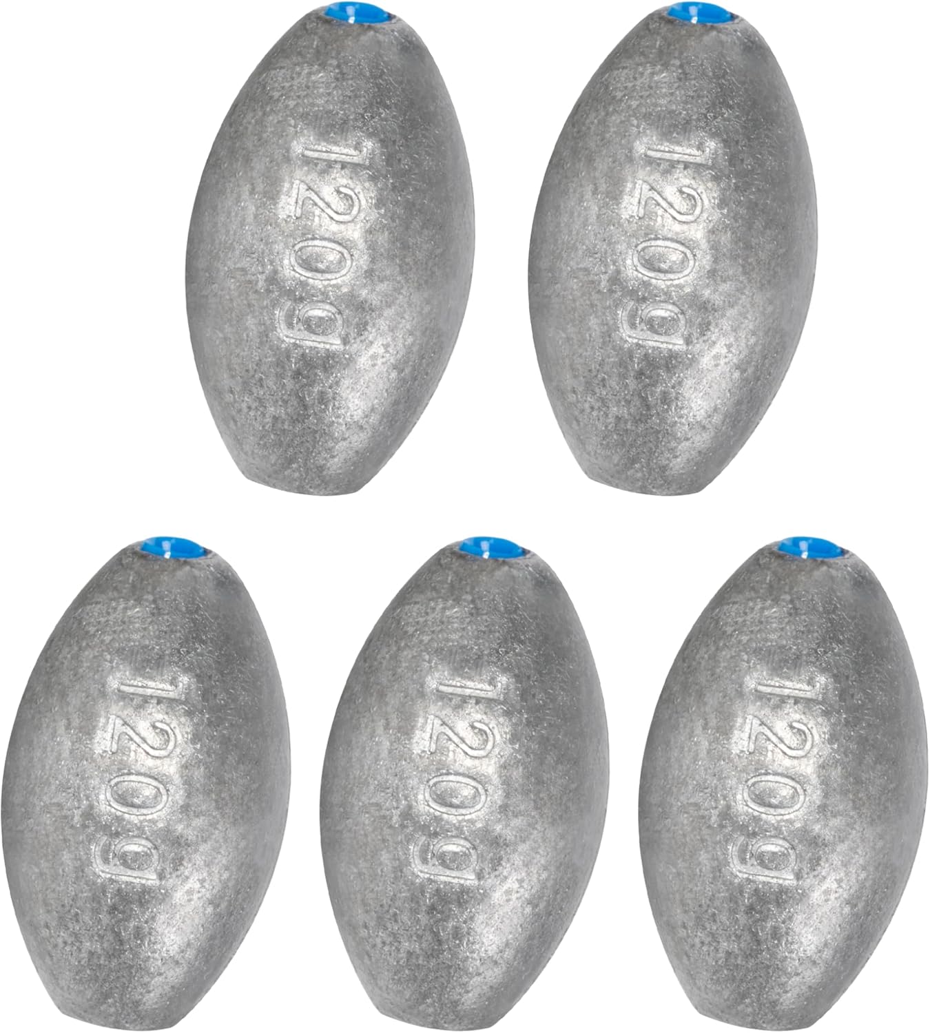 BLUEWING Egg Sinkers Fishing Weights Oval Shaped Fishing Sinkers Lead Fishing Sinker for Saltwater Fishing，1/8 oz to 7 oz
