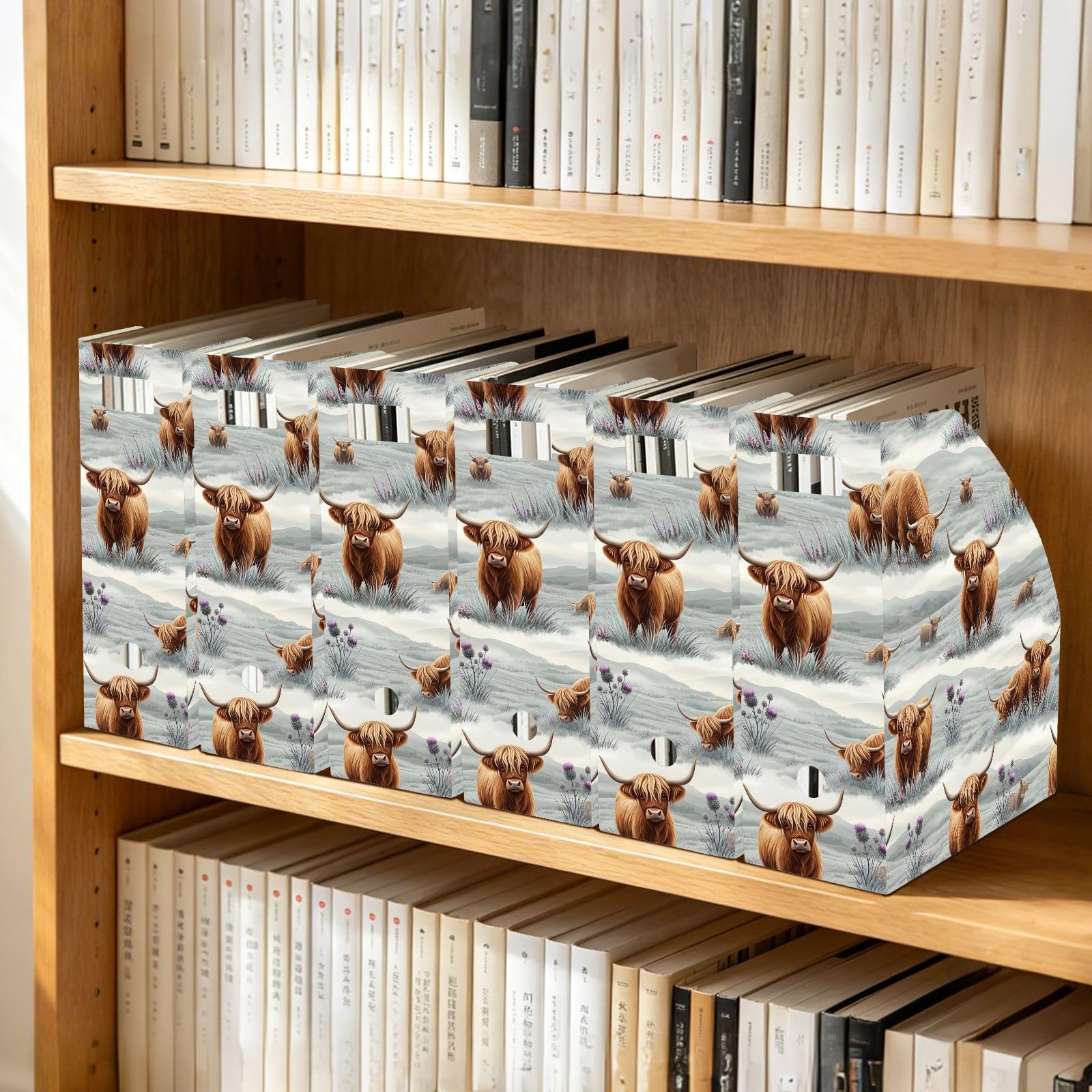 Classic Highland Cow File Organizer con apertura superiore