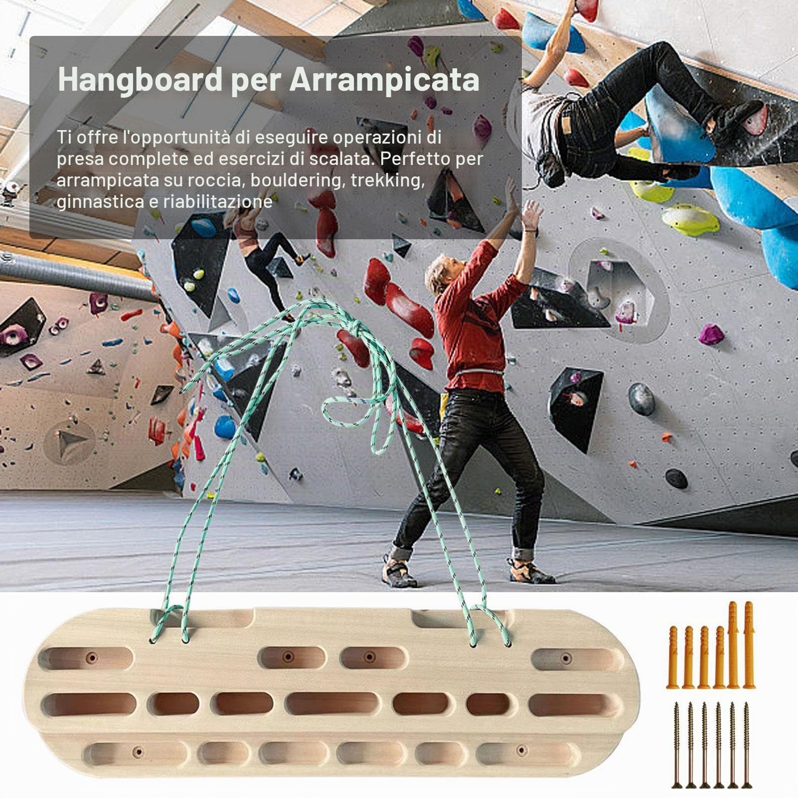Rock Climbing Finger Board | Tavola verticale per allenamento | Hangboard portatile per arrampicata su roccia rinforzante per dita per allenamento presa e pull up