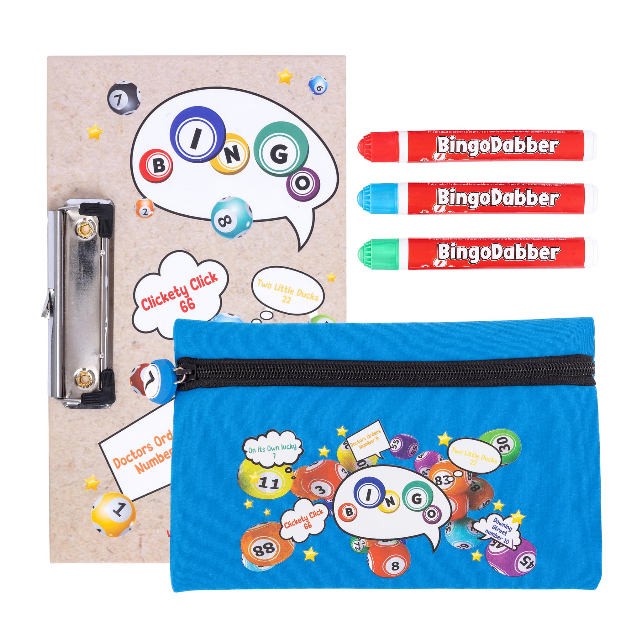 evelay Bingo Dabber Case Holder Gift Set, Blue, 21.5 cm x 14 cm