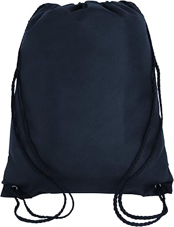 Navy blue drawstring bags Clearance