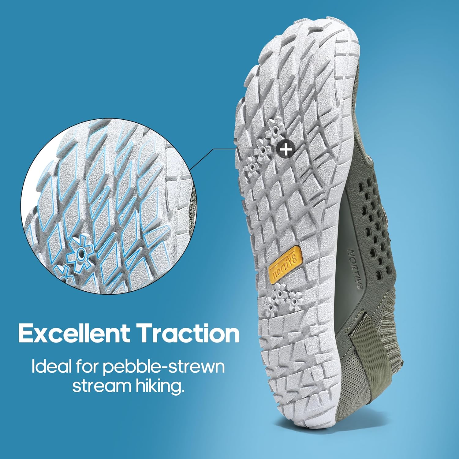 NORTIV 8 Men's Water Shoes Barefoot Athletic Lightweight Sports Aqua Shoes Outdoor Swim Fishing Hiking Diving Surf Walking Water Shoe TREKMAN - Image 5