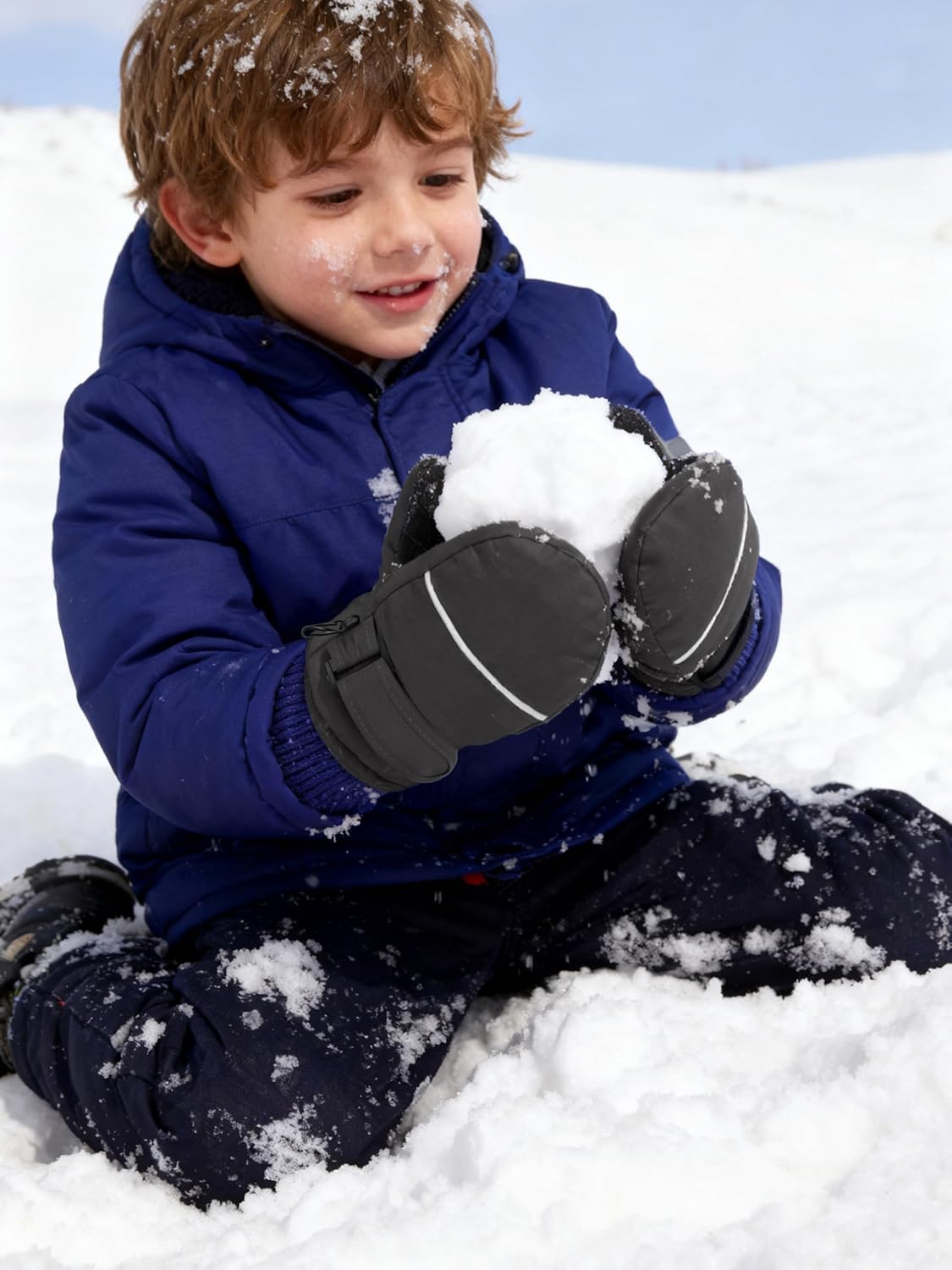 Toddler Mittens Kids Snow Ski Mitten Baby Fleece Warm Waterproof Windproof Gloves for Boys Girls - Image 5