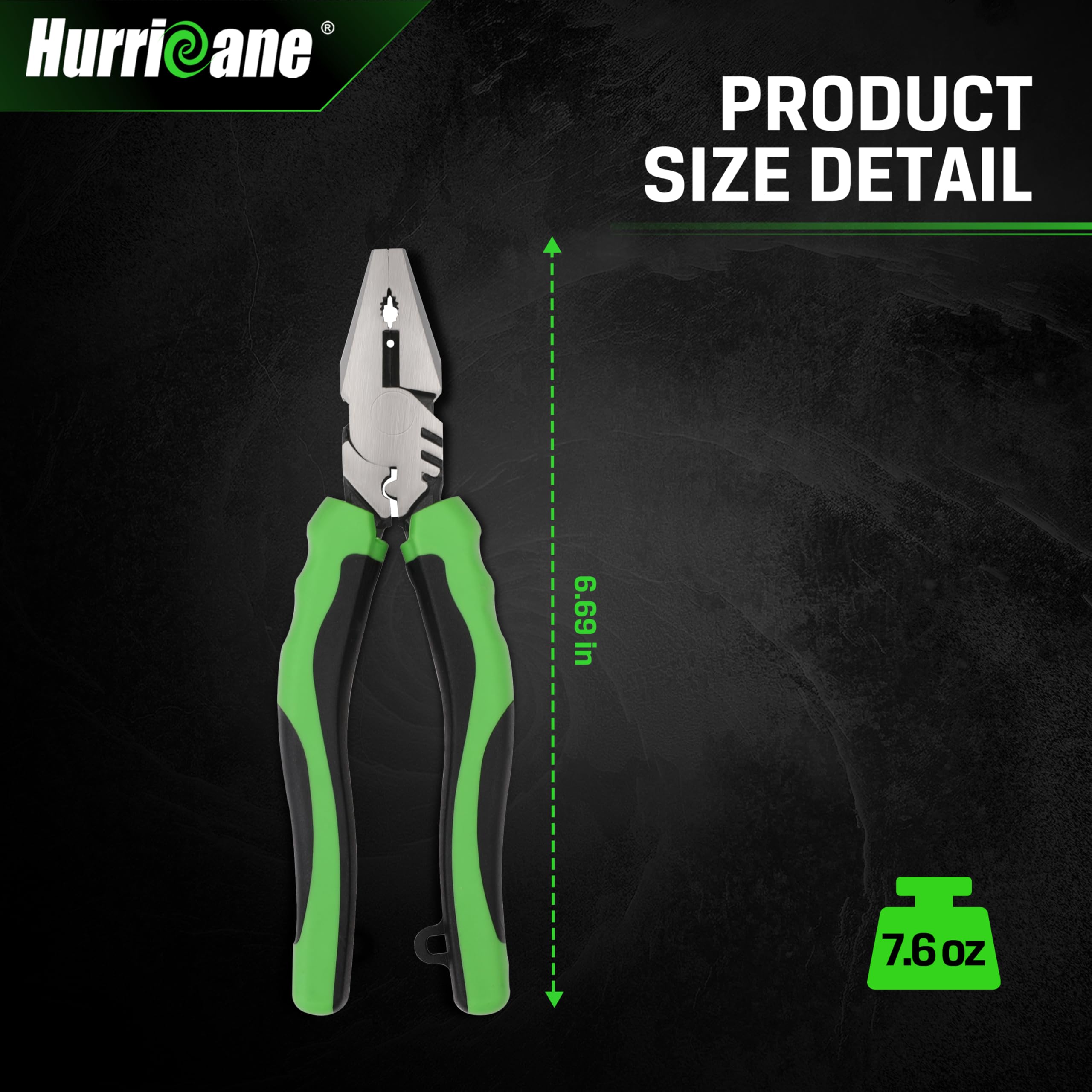 HURRICANE Pliers: Screw Extractor, Wire Cutter & Crimper -2