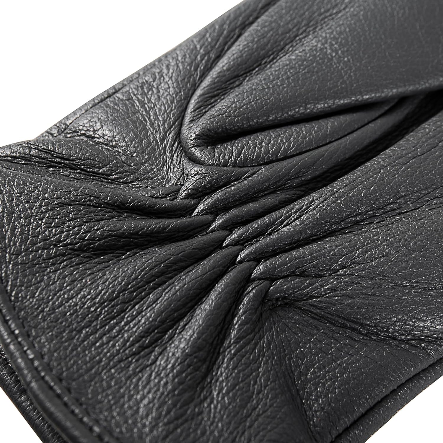 QOF Winter Genuine Leather Gloves for Men, Cashmere Warm Lined Finger Touchscreen Texting Driving Gloves - Image 3