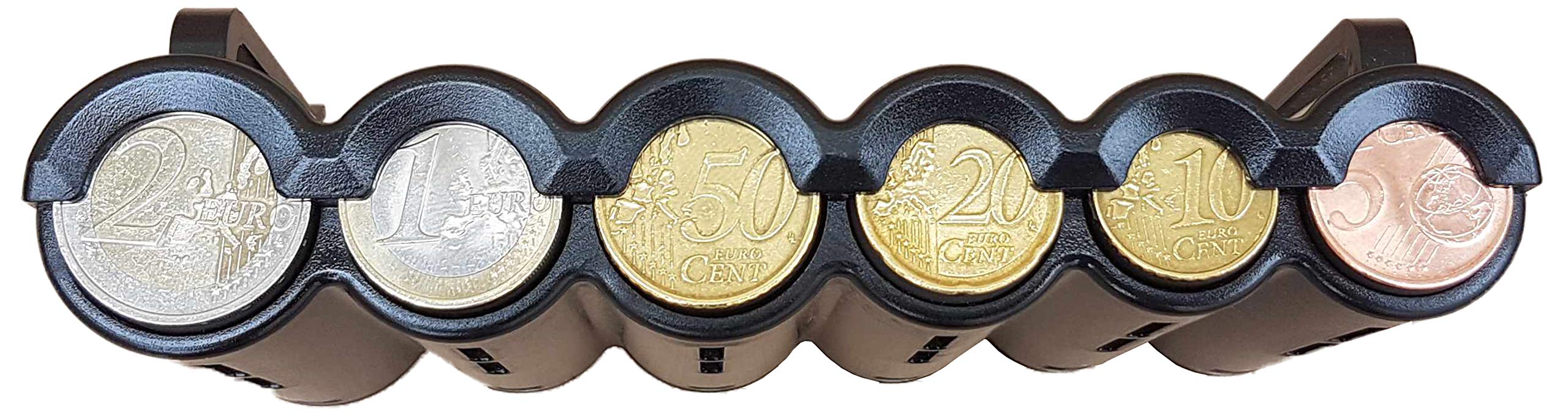Monnayeur Distributeur ceinture des 6 Principales Pièces Euro, Porte-monnaie ceinture, Porte-pièces ceinture, Idéal pour Serveurs, Chauffeurs de taxi, Bus, Commerçants