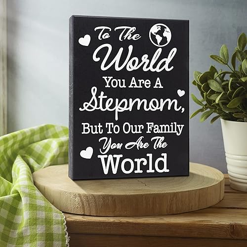 Miniatura 6 de JennyGems Regalos para madrastra, To the World You Are a Stepmom, But To Our Family You Are the World, regalos para madrastra, regalos