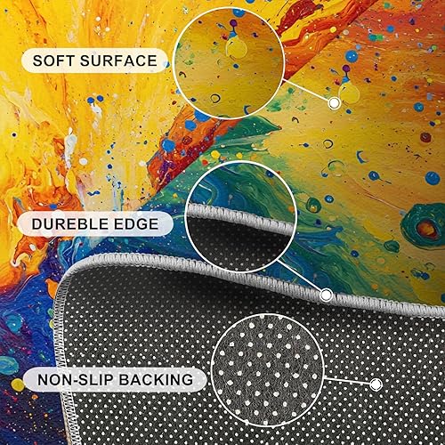 Miniatura 113 de Alfombras temáticas de hacker para dormitorio, alfombra digital de arte abstracto, alfombras Cyberpunk para sala de estar, alfombra antideslizante