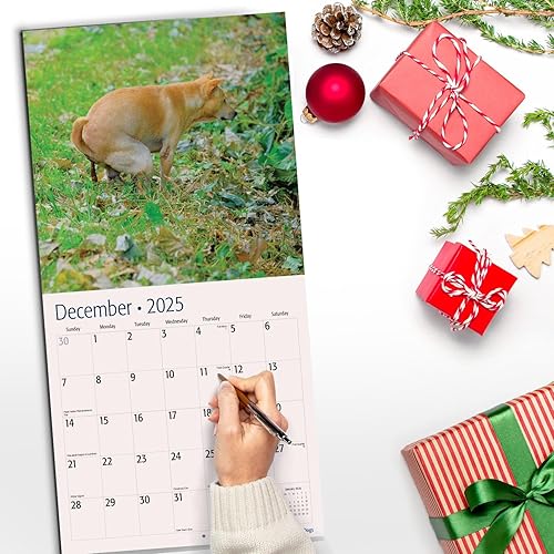 Miniatura 5 de RED EMBER Calendario de pared 2024, divertido regalo mensual de broma para hacer popa, 12 x 24 pulgadas, papel grueso