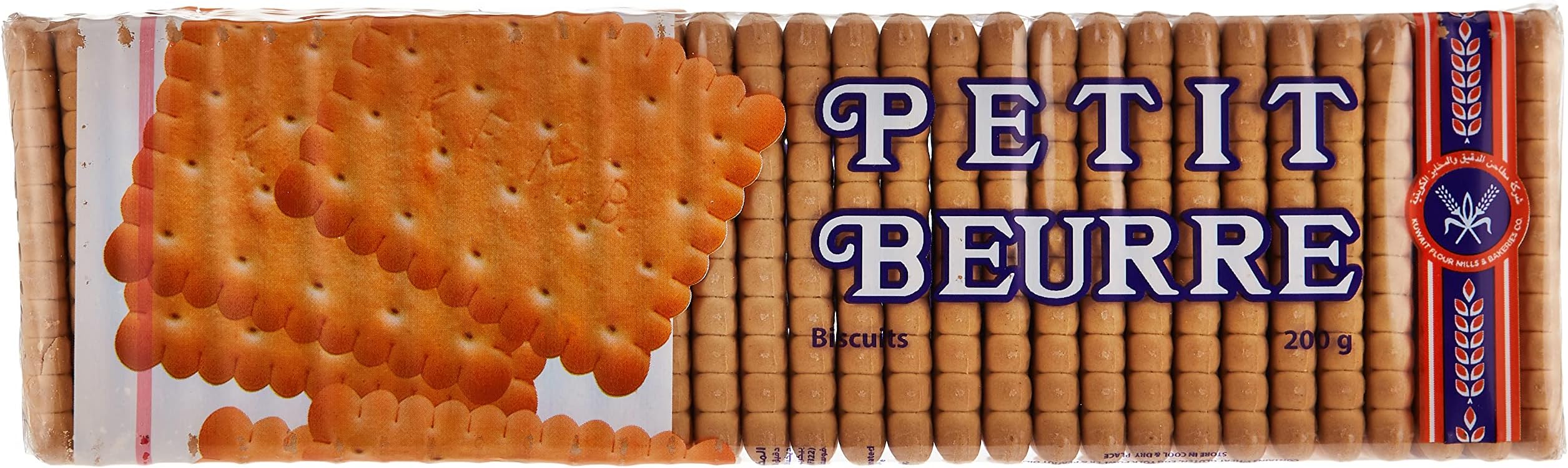 KFMB Petit Beurre Biscuit 200g – No Soya, No Artificial Additives – Classic Butter Cookies with Balanced Sugar, Light & Crisp, Family-Friendly Snack