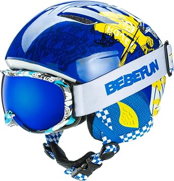 Toddler and Kids Ski Helmet Snowboarding Helmet with Goggles for Snow Activity Ultra Lightweight Comfort and Warmth Small Size ASTM & CE Certified Suggest 2-6years