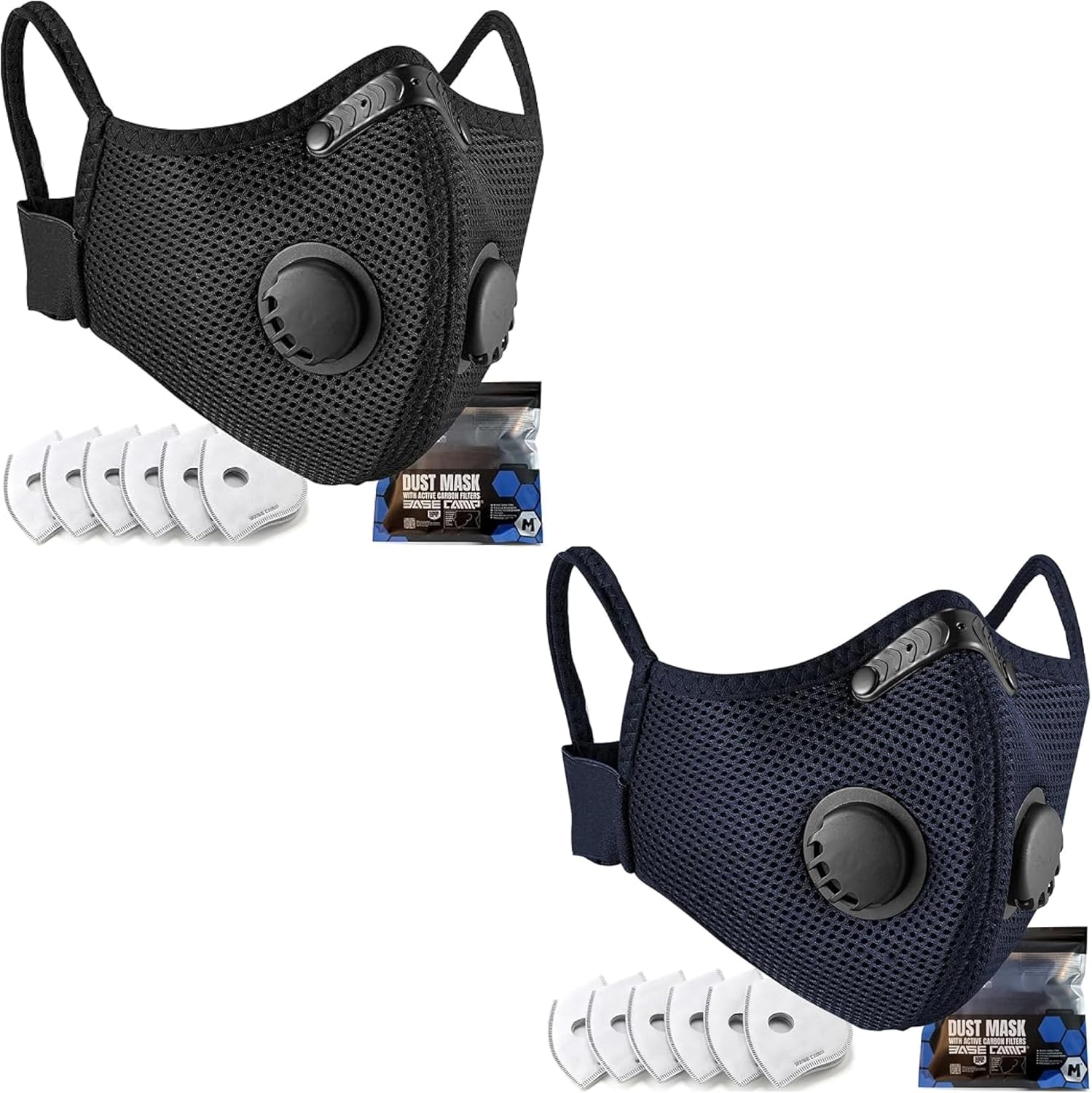 BASE CAMP M Plus Dust Mask Bundle Blue Dust Mask Total 12 Filter