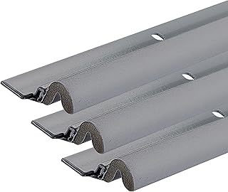 Simply Conserve Premium Screw-On Set Door Weatherstripping with Aluminum Carrier and Foam Gasket in Gray KC600-G | Door Draft Stopper for Sides and Top | Foam Weather Stripping Door Seal
