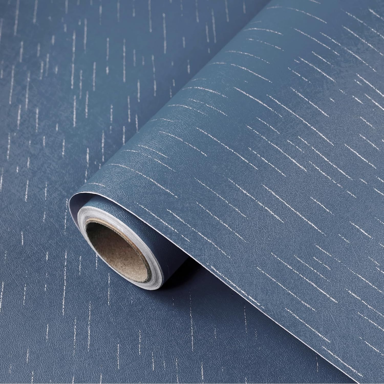 Navy Blue Wallpaper Peel and Stick Contact Paper for Cabinets A Set of 23.6"x472"Navy Blue Self-Adhesive Removable Wall Paper Waterproof Vinyl Roll for Bedroom Wall Shelf Drawer
