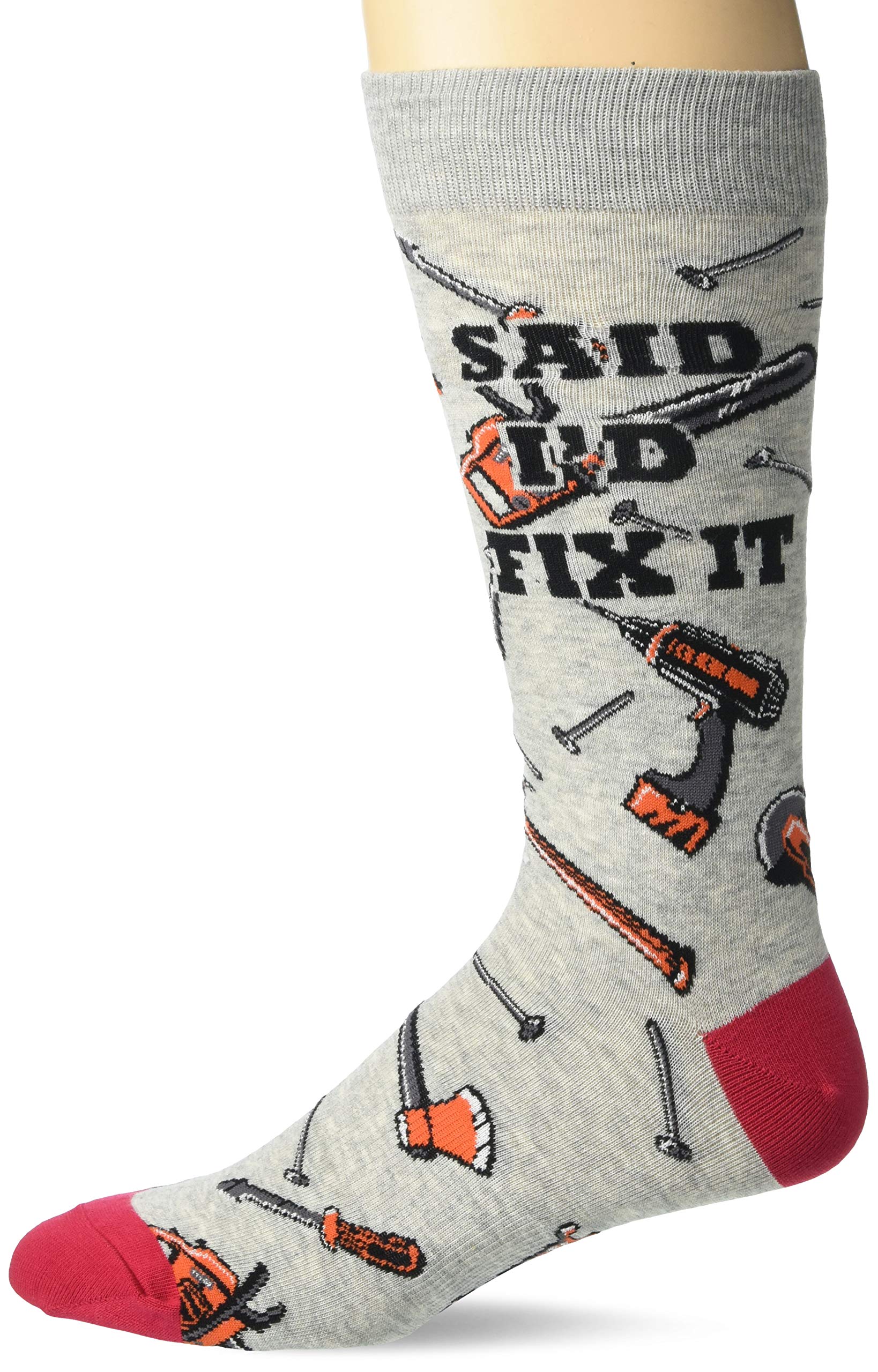K. BellSocks Men's Manly Man Novelty Crew Socks Sockshosiery