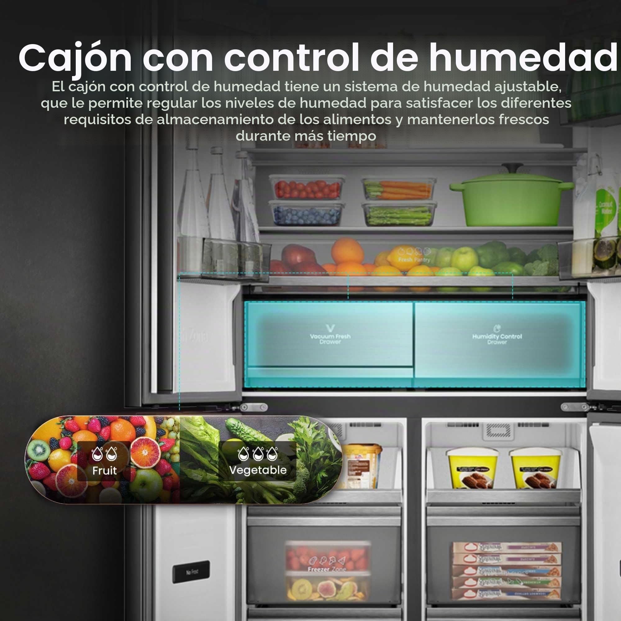RQ768N4GBE FRIGO MULTI4P 486LT H190 L91 NF E VETRONERO KITCH