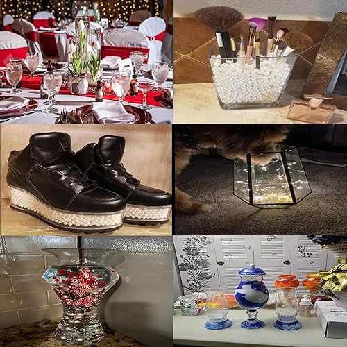 Miniatura 6 de 500 perlas de 0.236 pulgadas sin agujero, perlas sueltas blancas sin agujeros, perlas redondas sin agujero, perlas para manualidades, bodas, fiestas