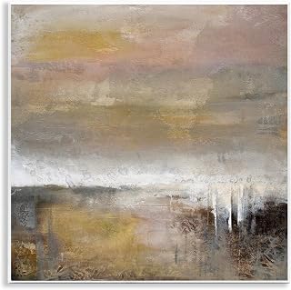 Neutral Earthy Abstract, 12 x 12 Inch Mounted Print on Wall Plaque