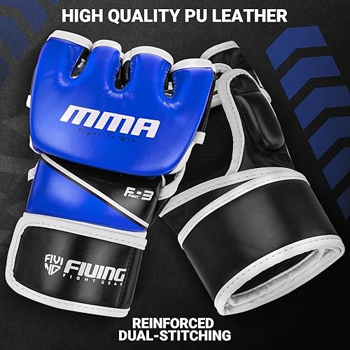 Miniatura 4 de Guantes MMA para hombres y mujeres, guantes de boxeo para saco de boxeo, sparring, entrenamiento, muay thai, artes marciales, guantes de medio