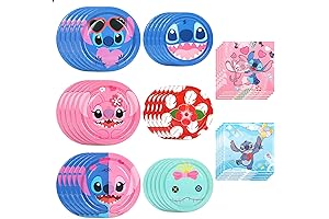 100 Pack Cartoon Birthday Party Paper Plates and Napkins